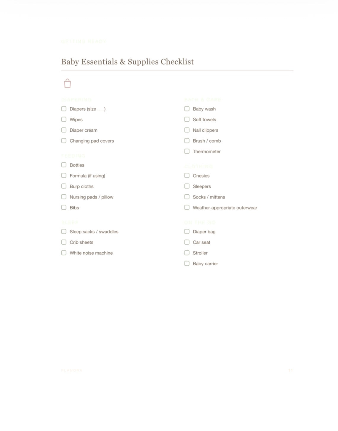 New Mom Planner | Newborn Care & Mom’s Self-Care Planner
