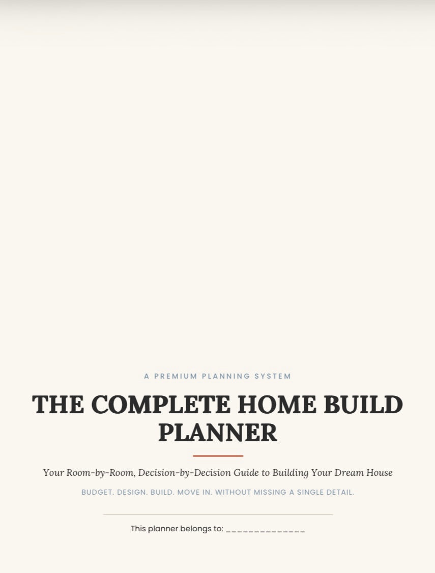 Home Build Planner
