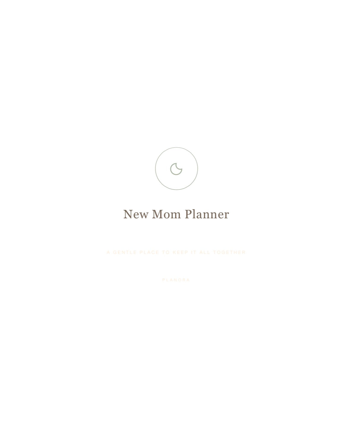 New Mom Planner | Newborn Care & Mom’s Self-Care Planner