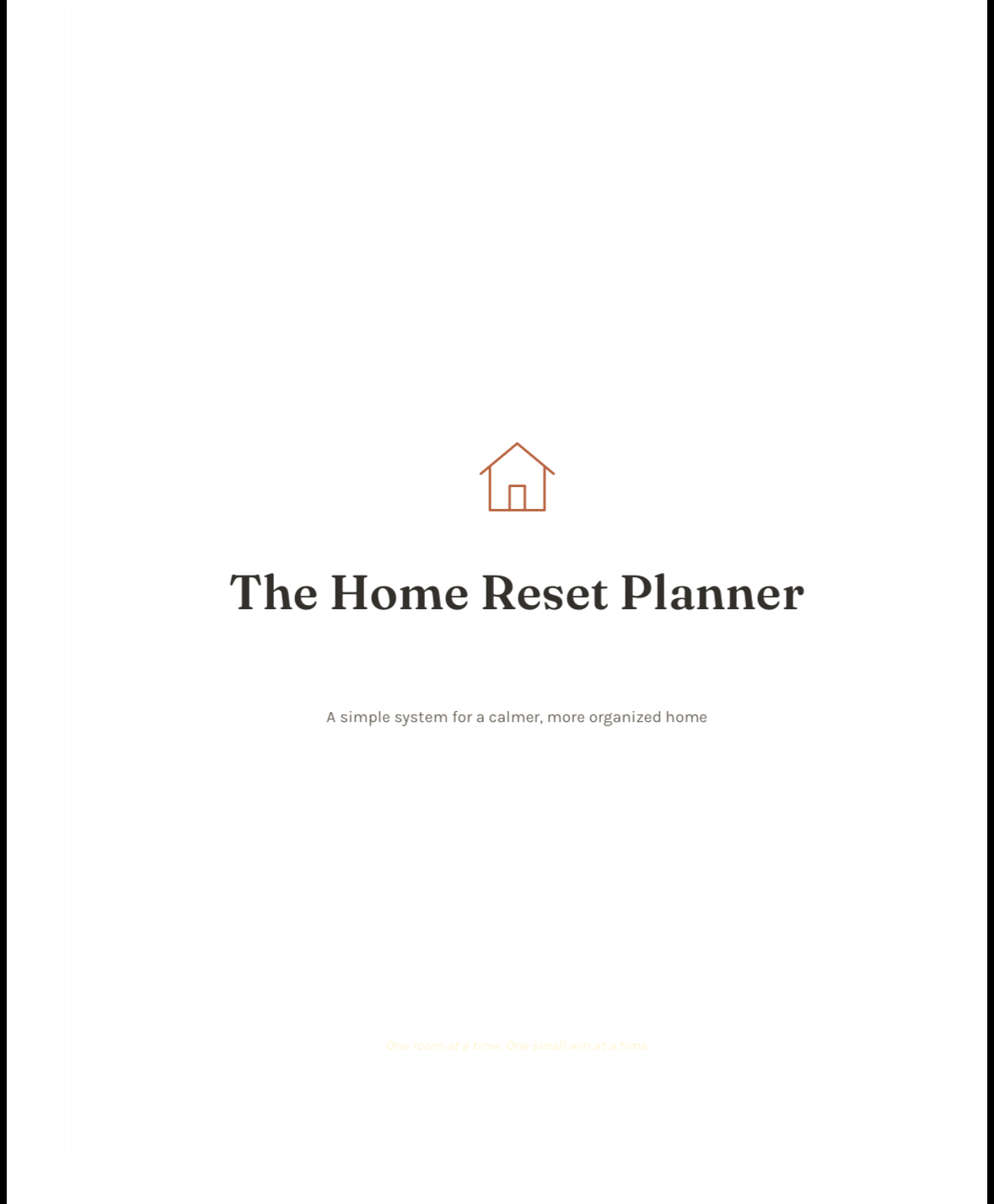 Home Reset Planner | Clean, Declutter & Organize Your Home
