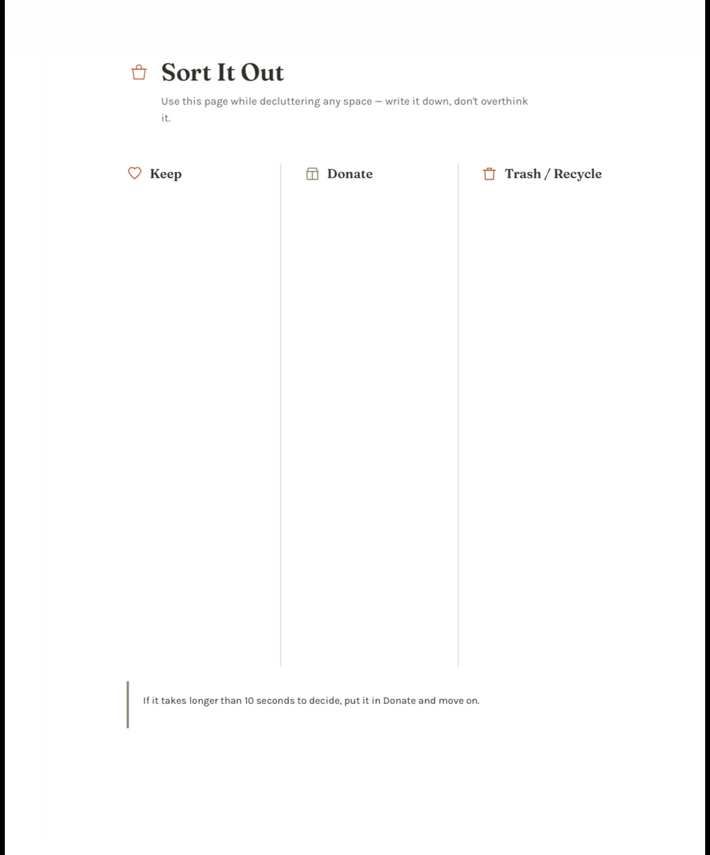 Home Reset Planner | Clean, Declutter & Organize Your Home