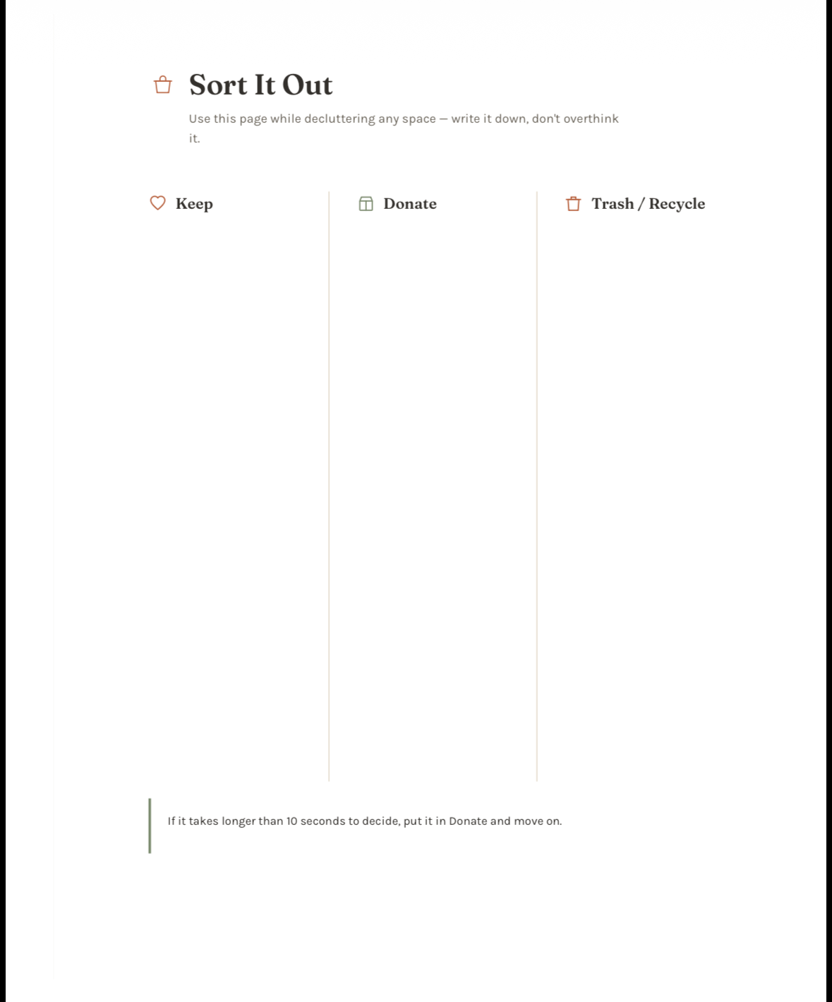 Home Reset Planner | Clean, Declutter & Organize Your Home