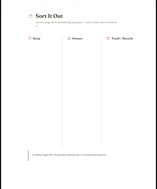 Home Reset Planner | Clean, Declutter & Organize Your Home